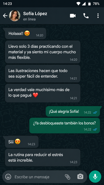 Testimonio real de WhatsApp: Sofía